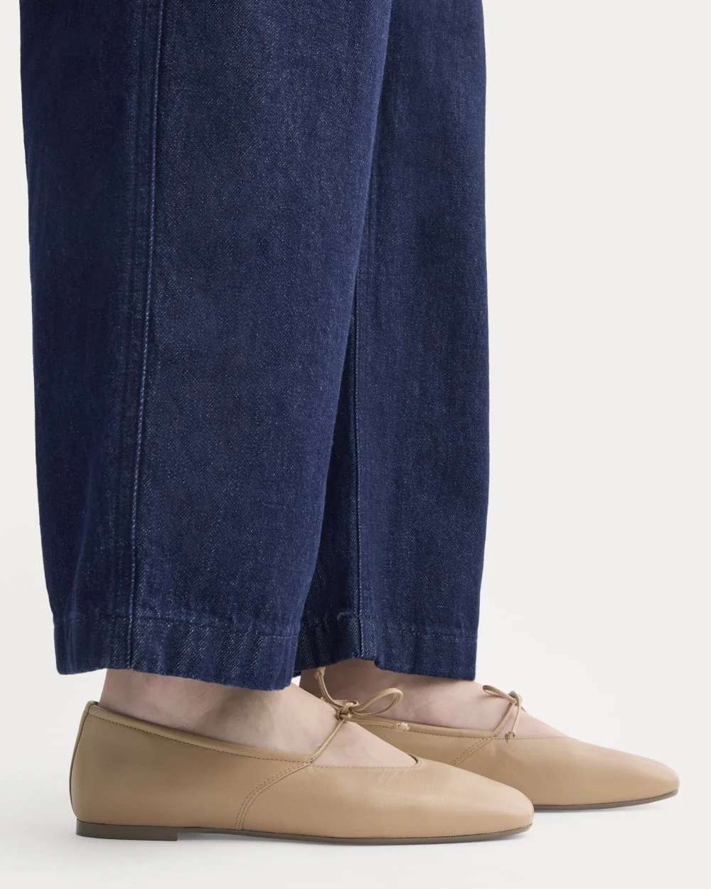 Leather Keyhole Flat | Blush Tan (5)