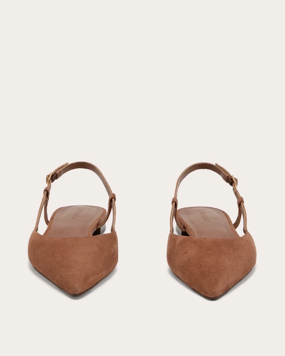 The Studio Slingback Flat | Saddle Brown Suede (5)