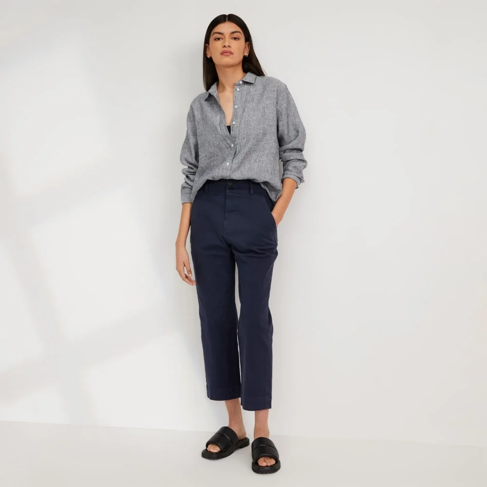 The Must-Have Shirt in Linen | Canvas Tan / Navy (6)