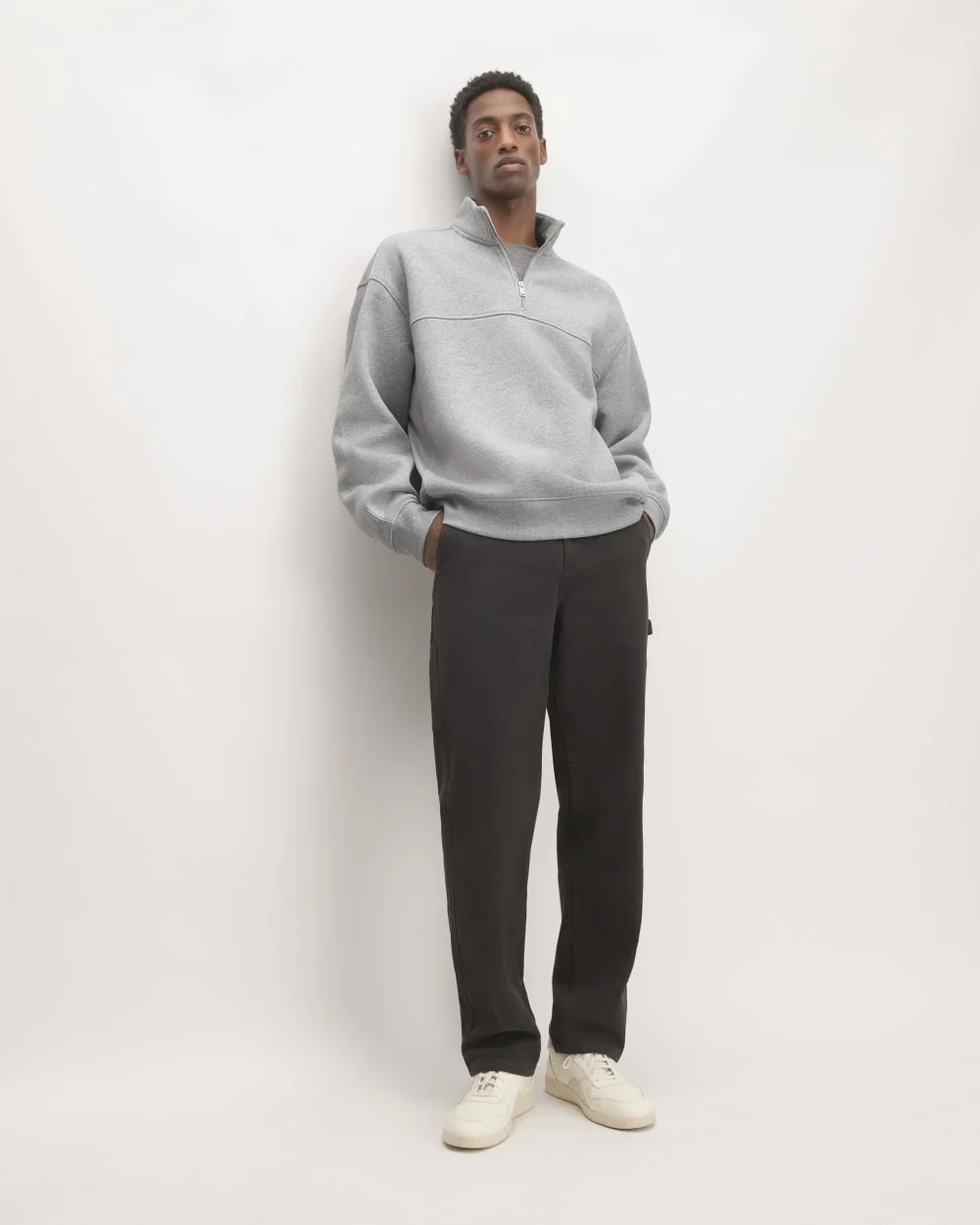 The ReTrack Fleece Half-Zip |  Heathered Grey (5)