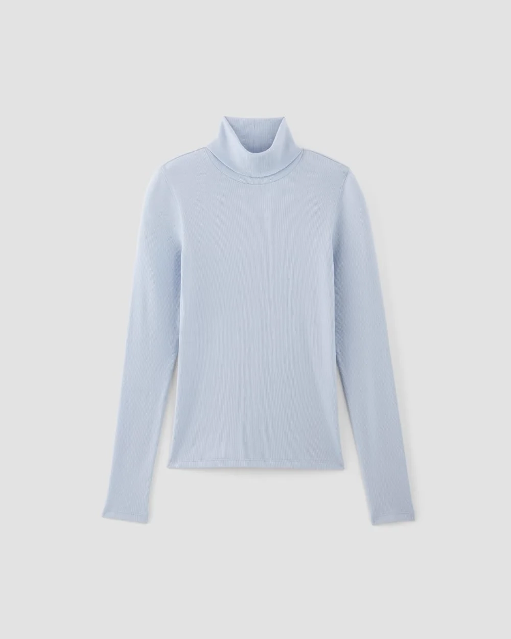 The Luxe Rib Turtleneck | Chambray Blue (4)