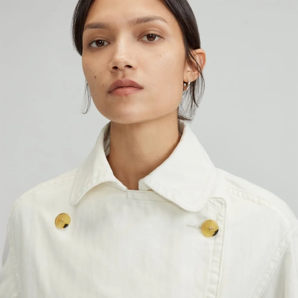 The Organic Cotton Herringbone Jacket | Bone (4)