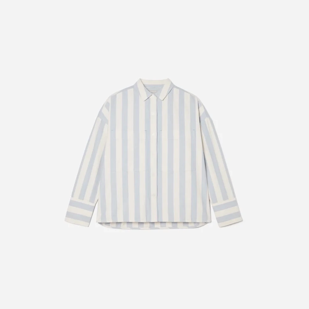 The Boxy Oxford | Blue / White