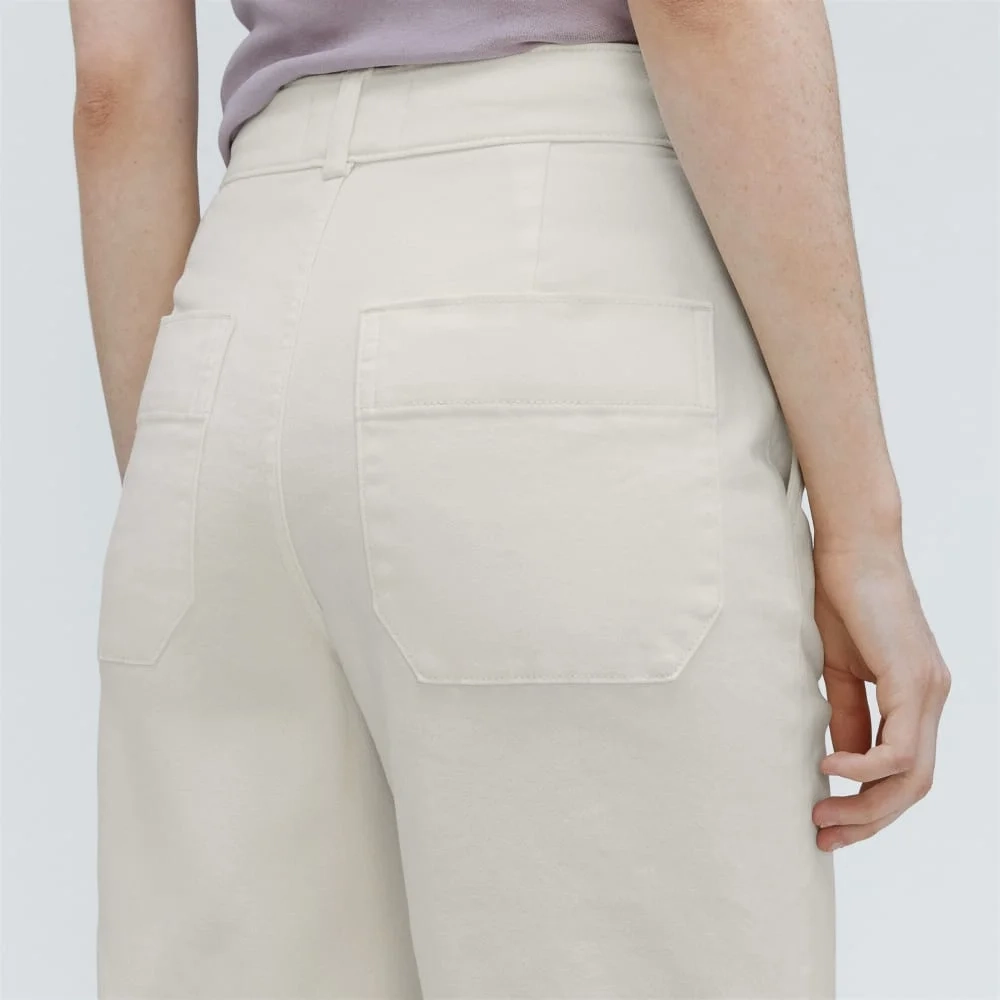 The Organic Wide-Leg Pant | Bone (5)