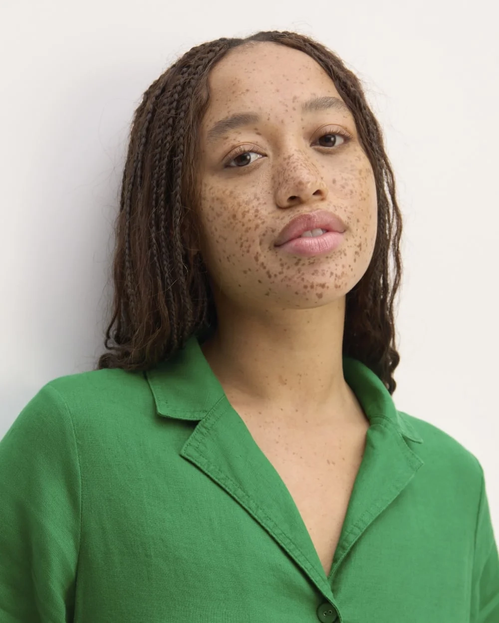 The Shirtdress in Linen | Grass Green (5)