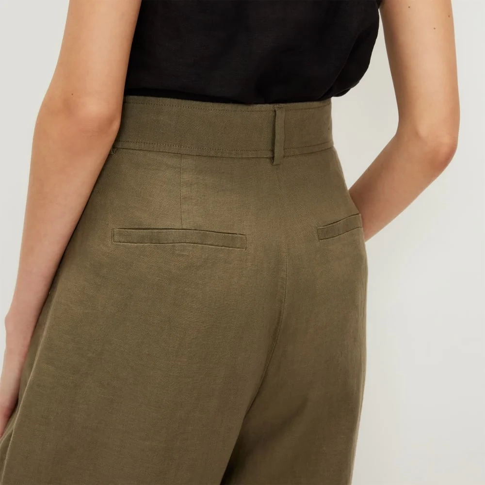 The Linen Way-High® Drape Pant  | Kalamata (4)