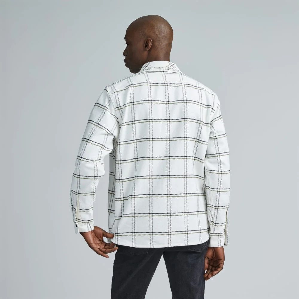 The Heavyweight Overshirt | Uniform | Moss Double Windowpane (5)