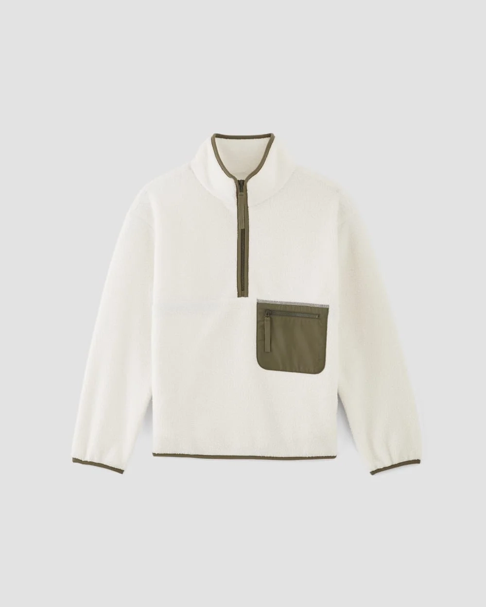 The ReNew Fleece Oversized Half-Zip | Bone (5)