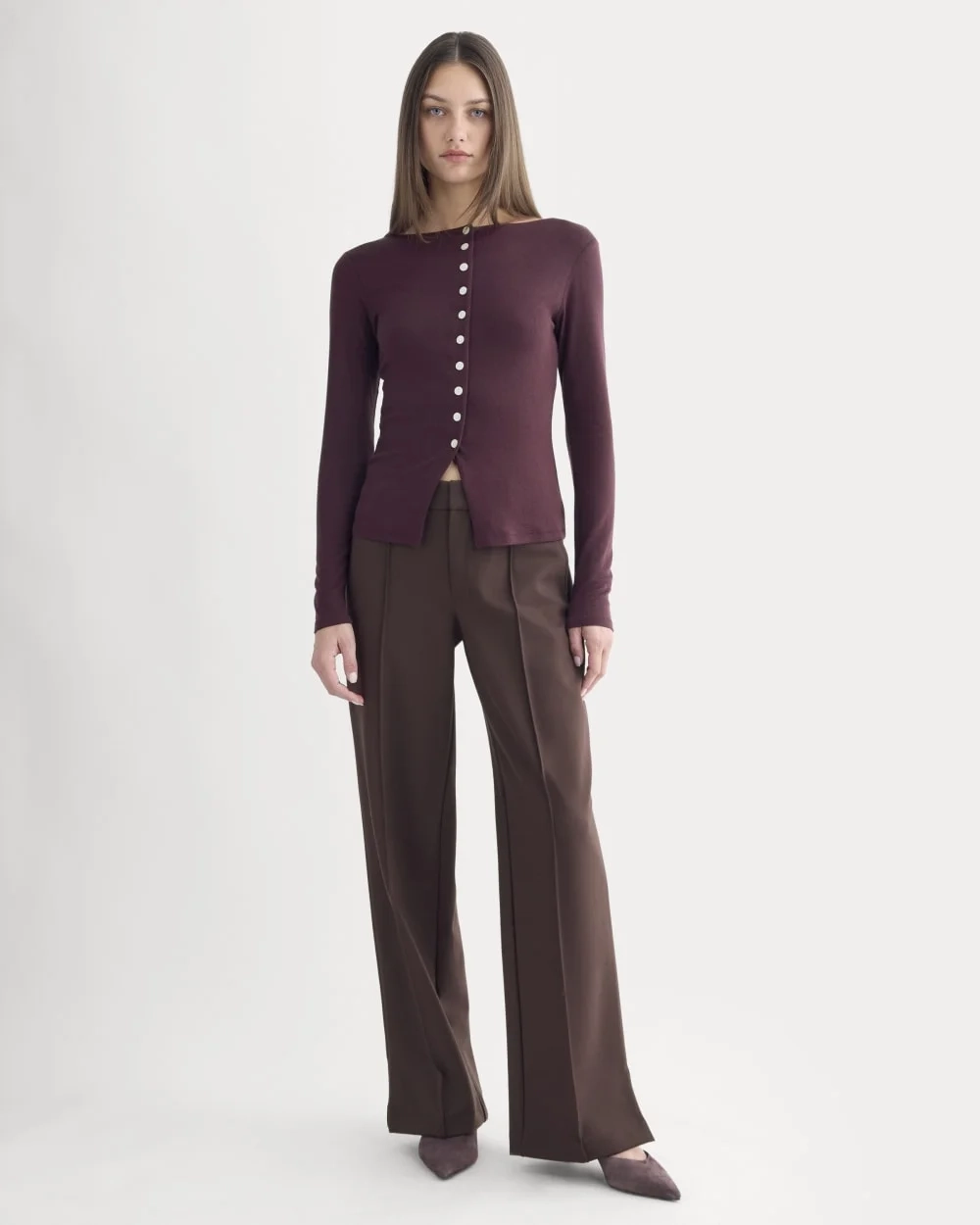 Button-Up Top in Butterluxe | Deep Plum (4)