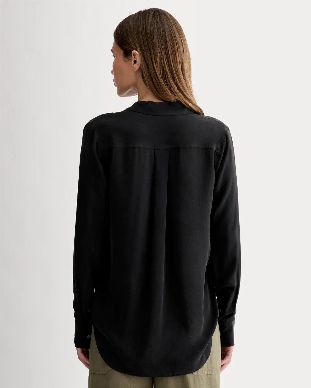 The Must-Have Shirt in Washable Silk | Black (4)