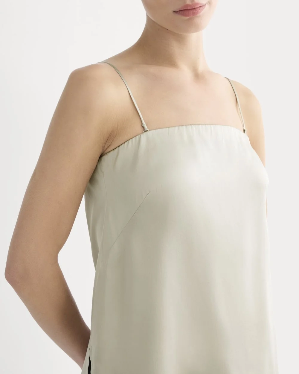 Thin Strap Cami in Silk Charmeuse | Peyote (4)