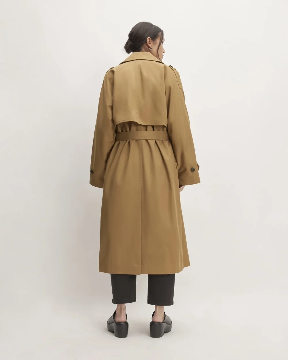 The Cotton Long Trench Coat | Toasted Coconut (4)