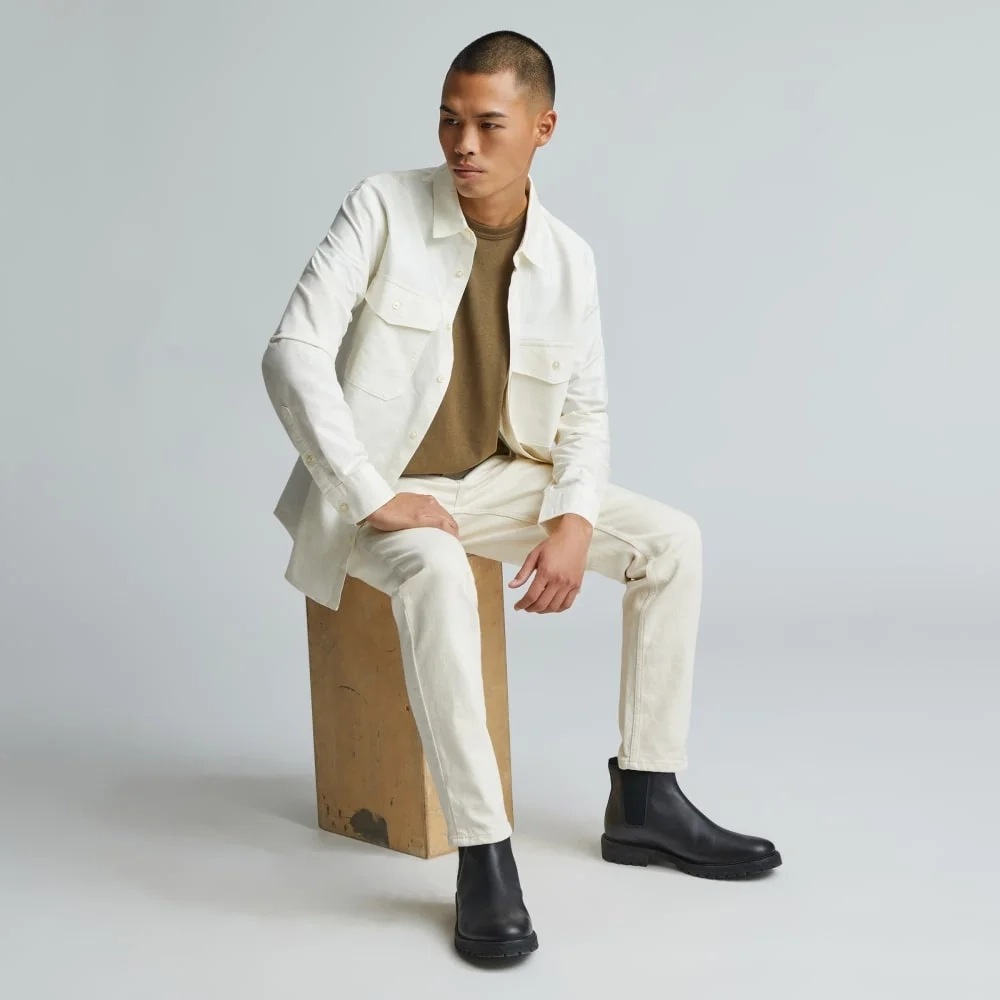 The Organic Oxford Relaxed Utility Shirt | Bone (4)
