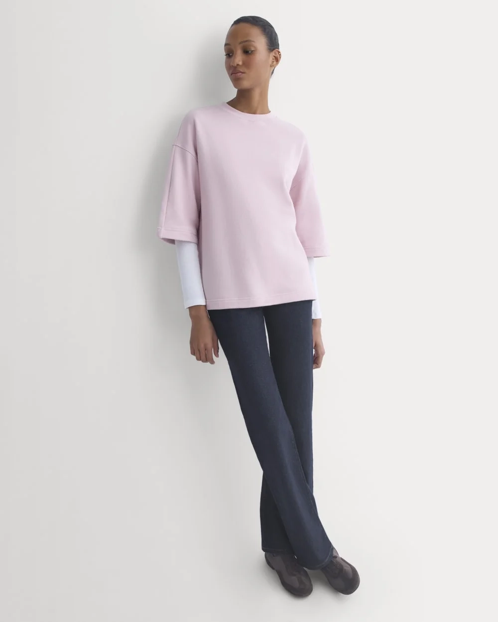 Lightweight Terry Oversized Tee | Burnished Lilac (5)