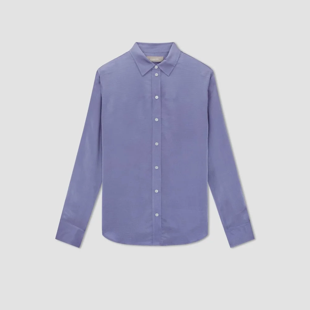 The Satin Relaxed Shirt | Cornflower Blue (5)
