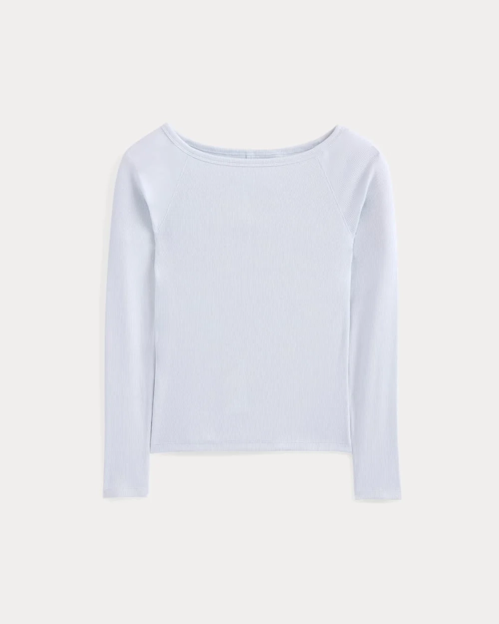Luxe Rib Boatneck Top | Skywriting (3)