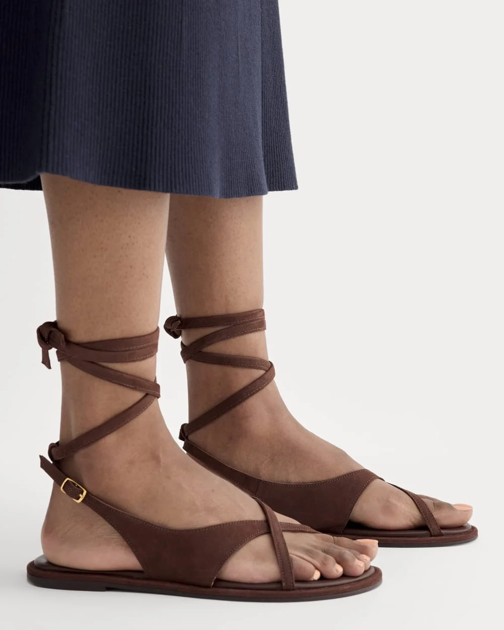 The Leather Crisscross Sandal | Burnt Umber (3)