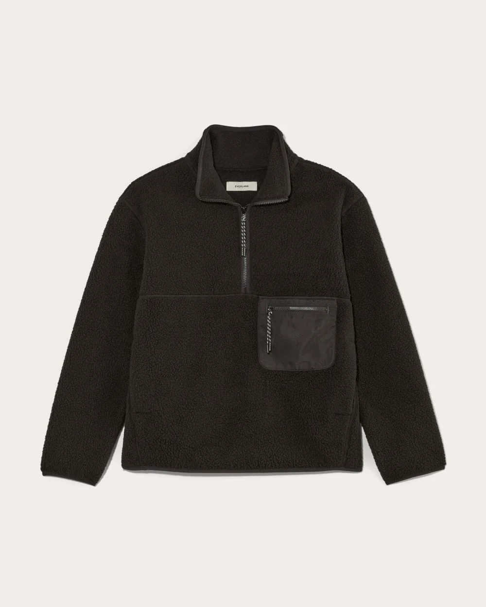 The ReNew Fleece Oversized Half-Zip | Black (6)