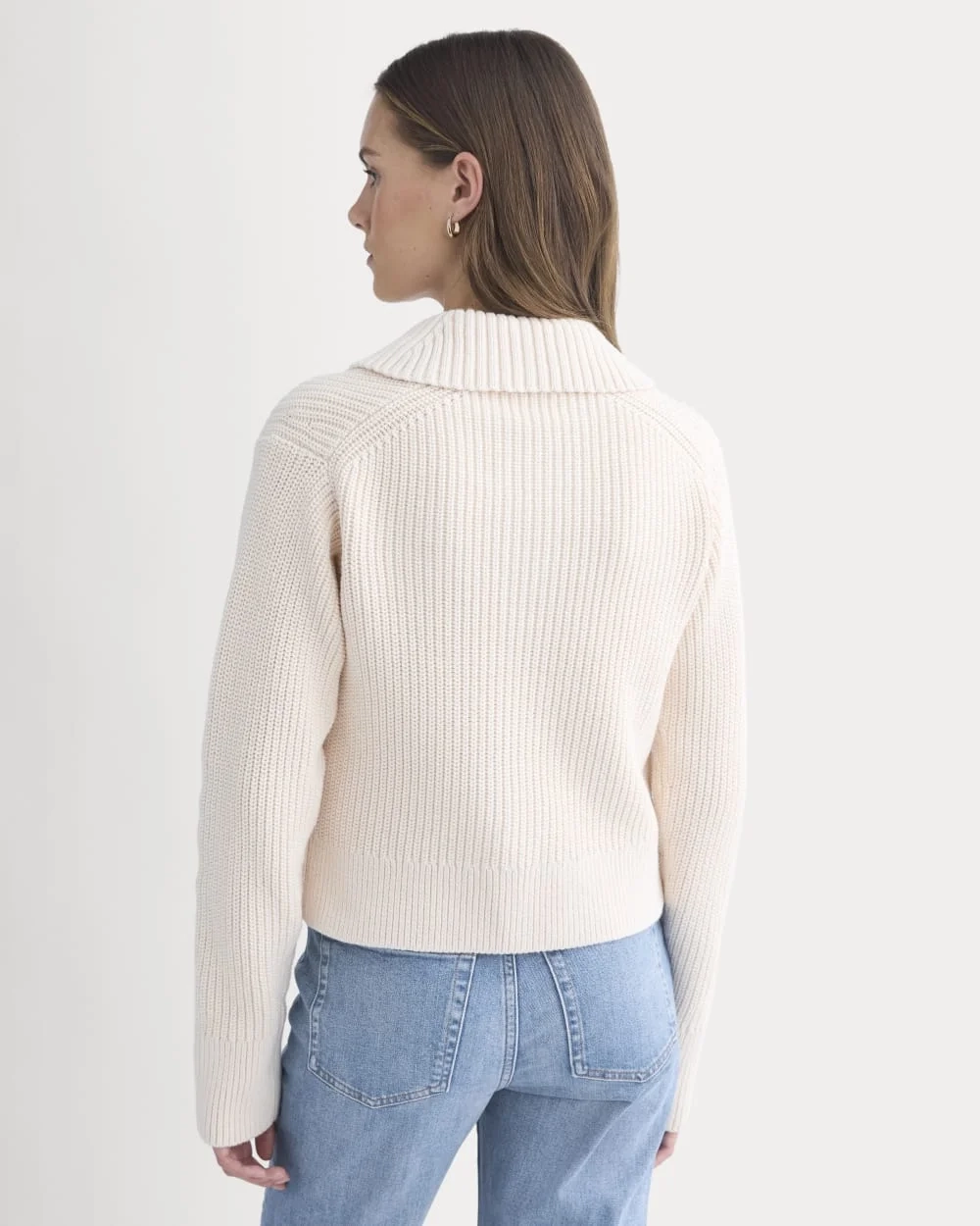 Shrunken Cardigan in Everyday Cotton | Canvas (2)
