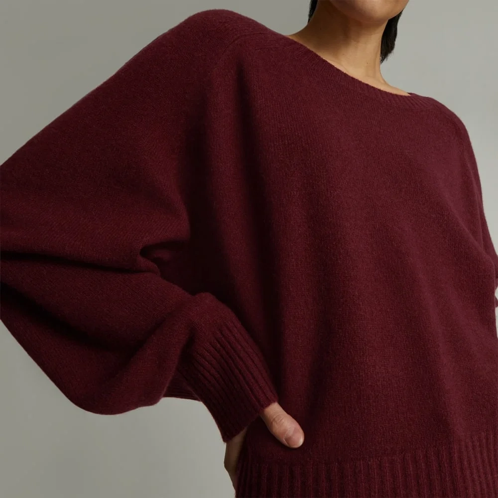 The Cashmere Boxy Crew | Tawny Port (5)