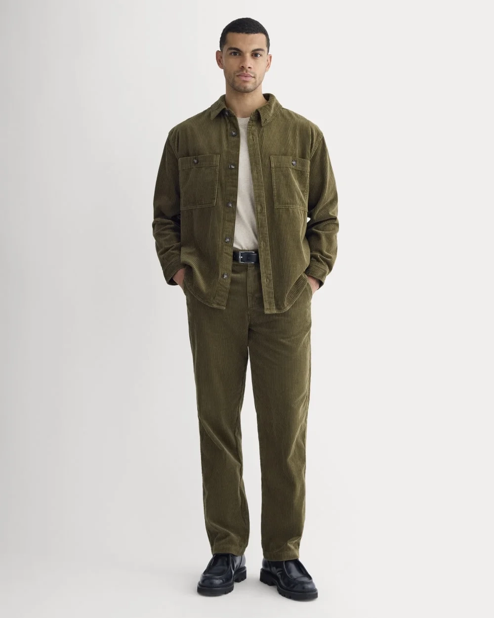 Wide Wale Corduroy Shirt | Beech (5)