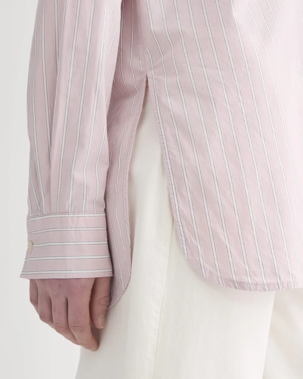 The Boyfriend Shirt in Ultrasoft Cotton | Pink / White (3)