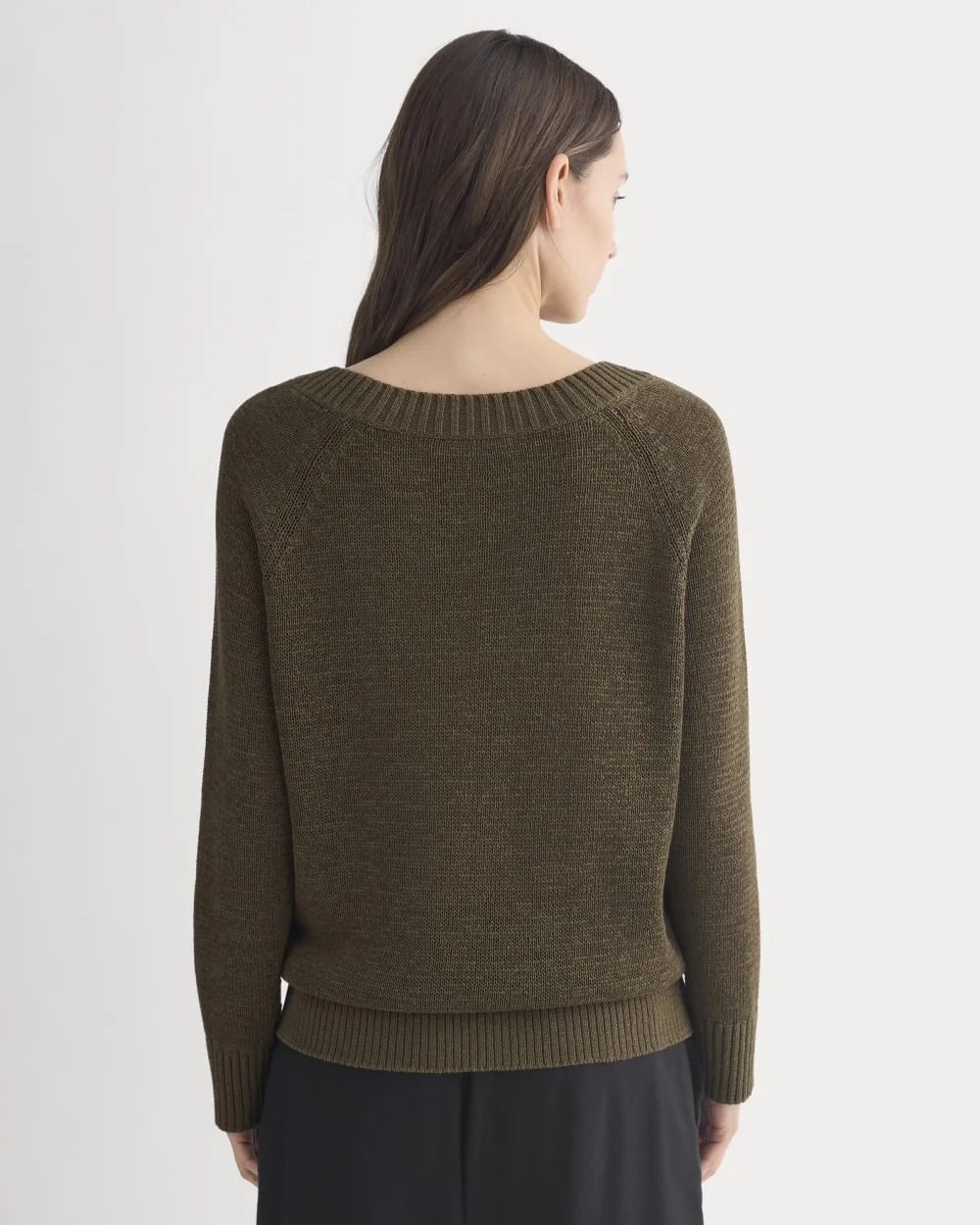 Wide-Neck Crew Sweater in Tape Yarn | Beech (4)