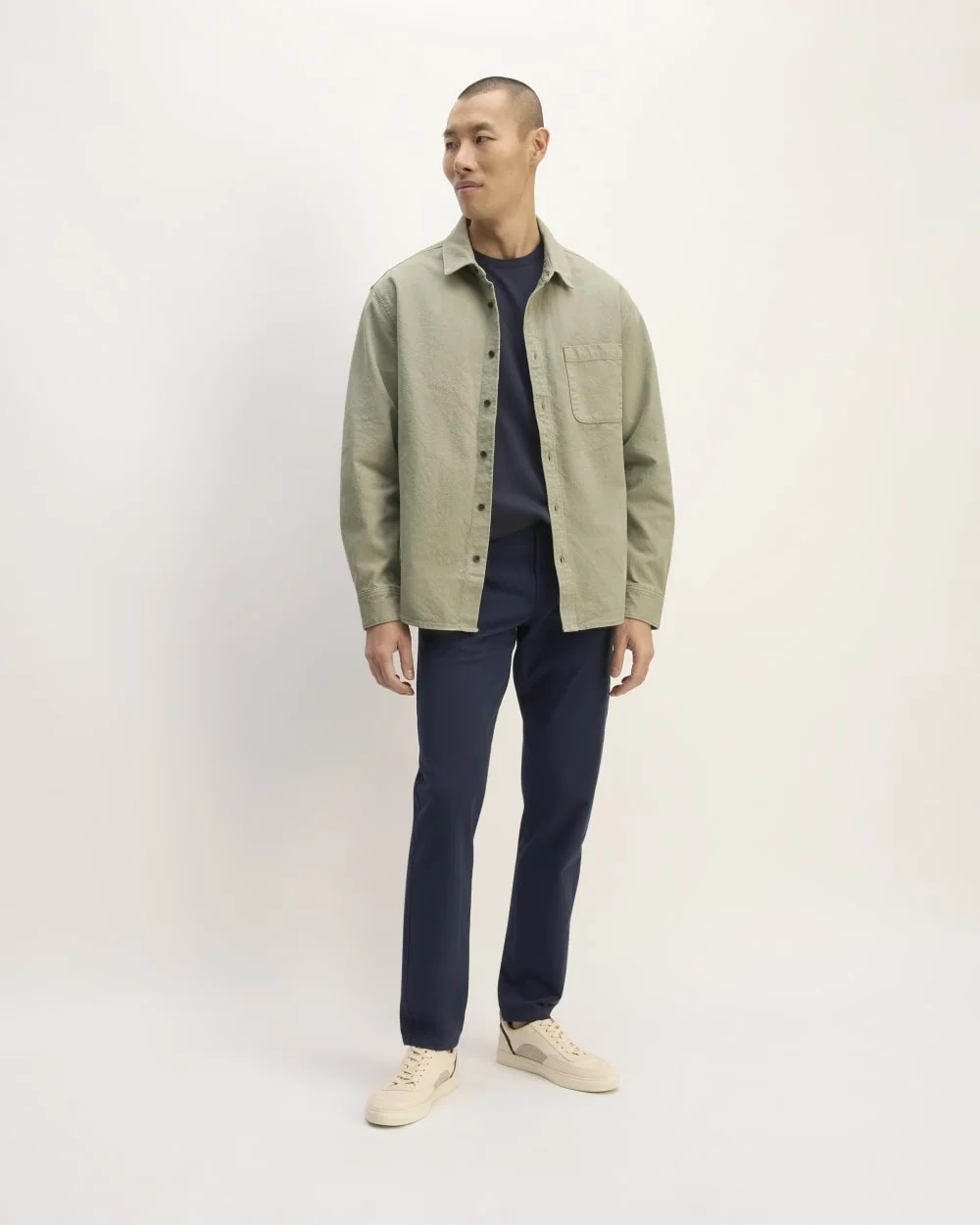 The Canvas Organic Cotton Overshirt | Sage Green (4)
