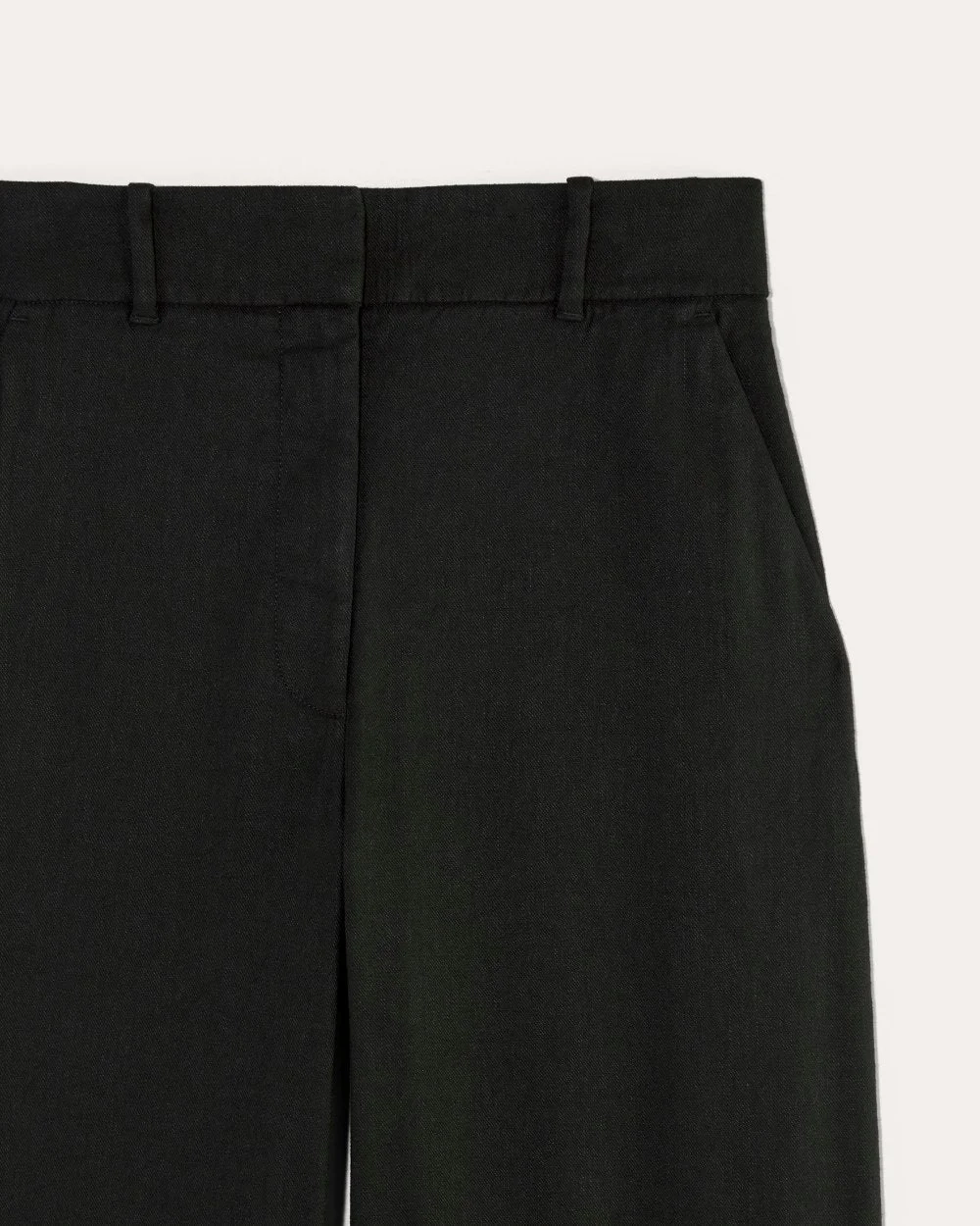 The Wide-Leg Pant in Stretch Linen | Black (4)