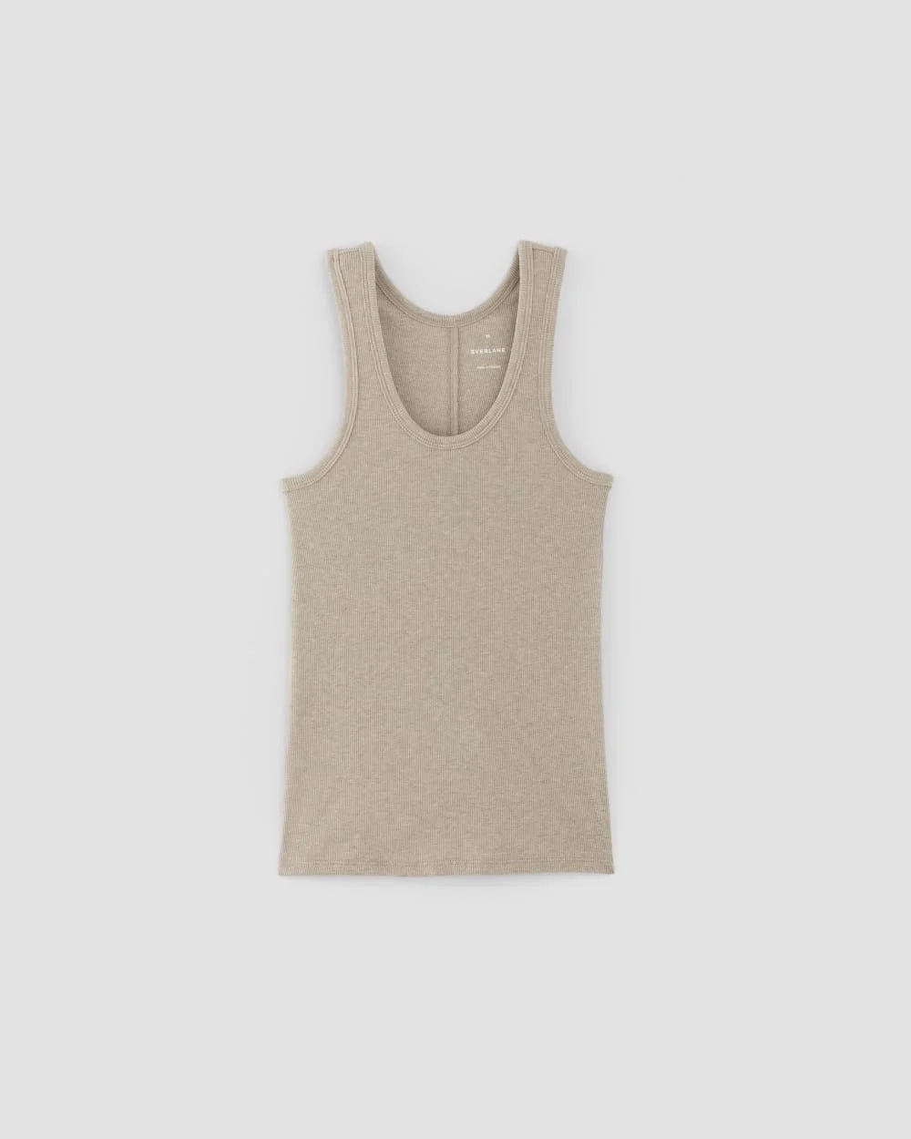 The Luxe Rib Tank | Heathered Tan (4)