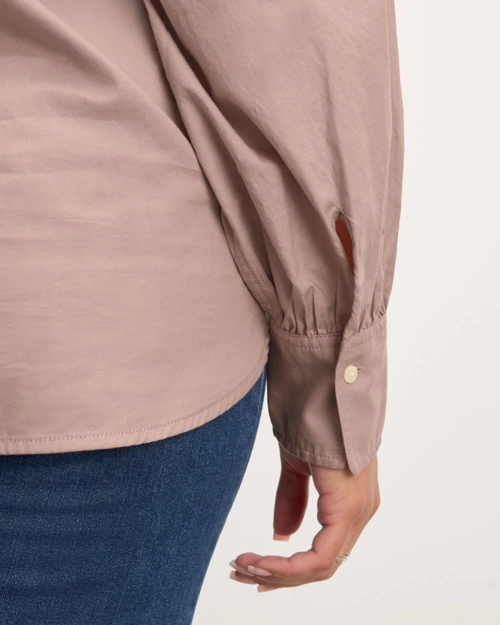The Henley Shirt in Silky Cotton | Dusty Rose (4)