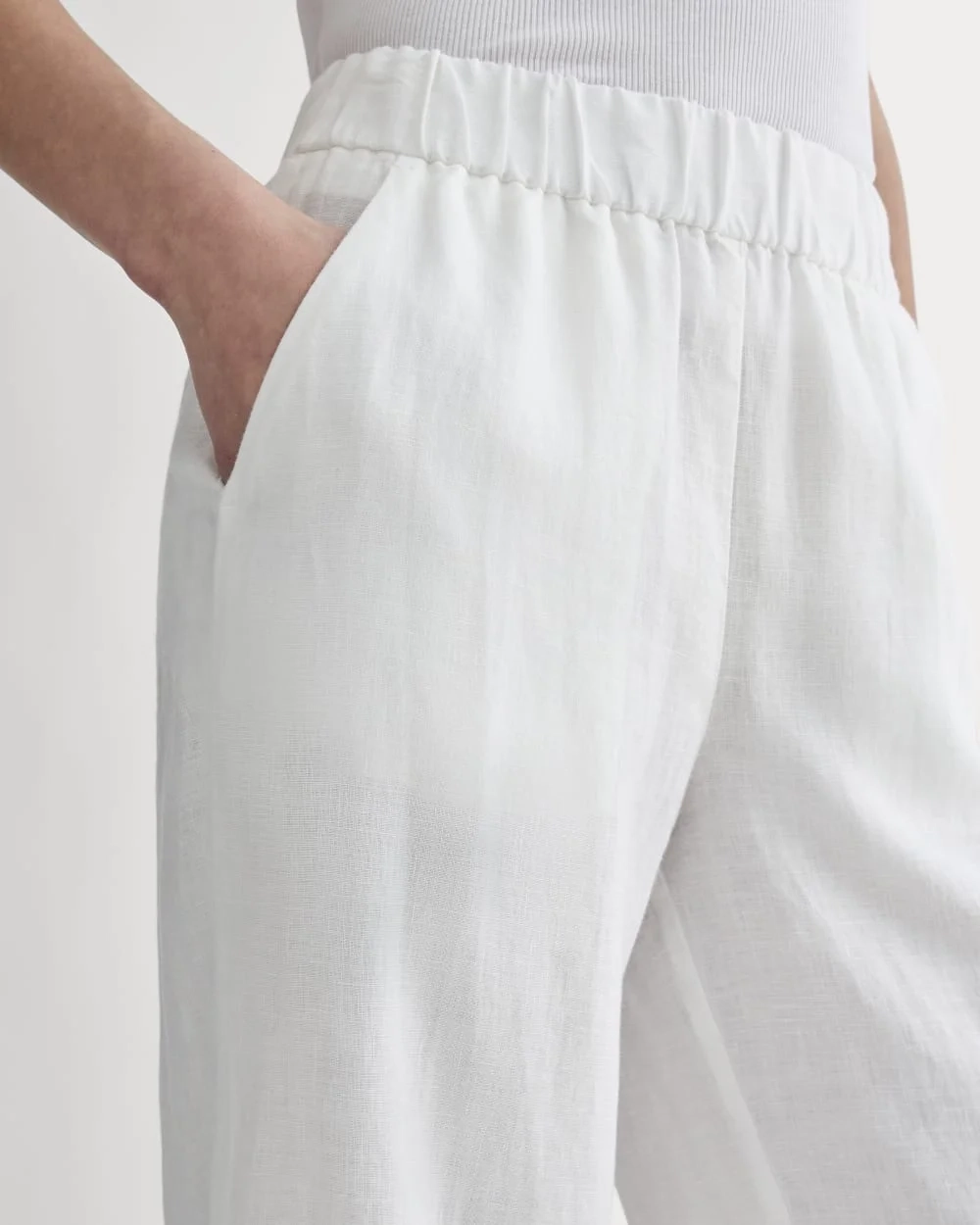 The Linen Easy Pant | White (6)