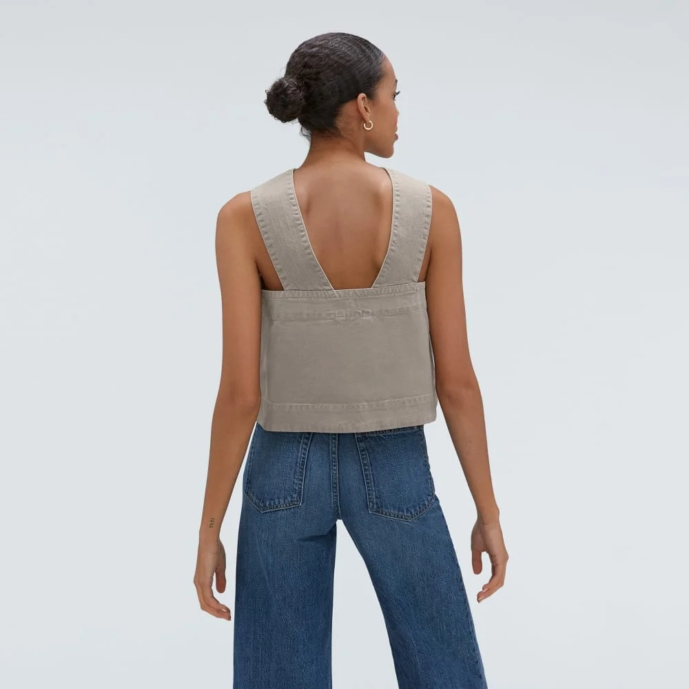 The Cross-Front Apron Top | Clay (7)