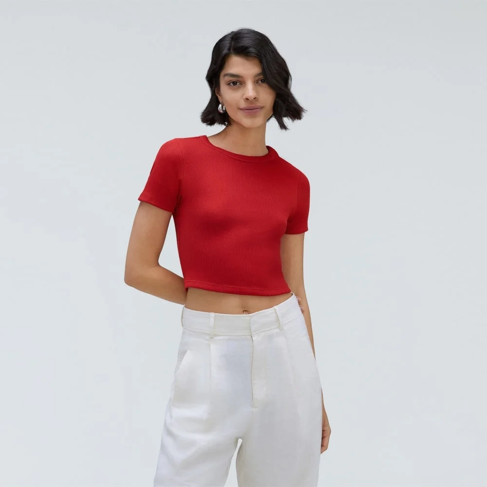 The ’90s Rib Tee | Ruby (4)