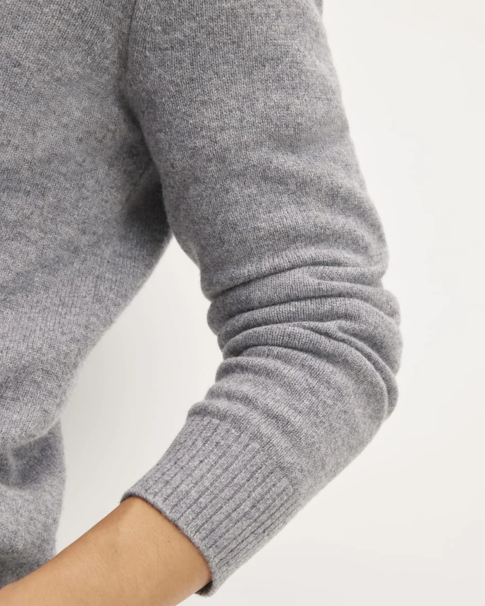 The Premium Merino Crew Neck Sweater | Heathered Mid-Grey (4)