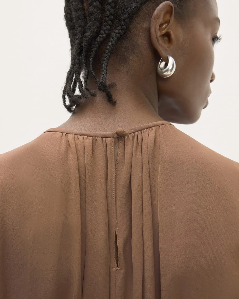 The Gathered Midi Dress | Carob Brown (5)