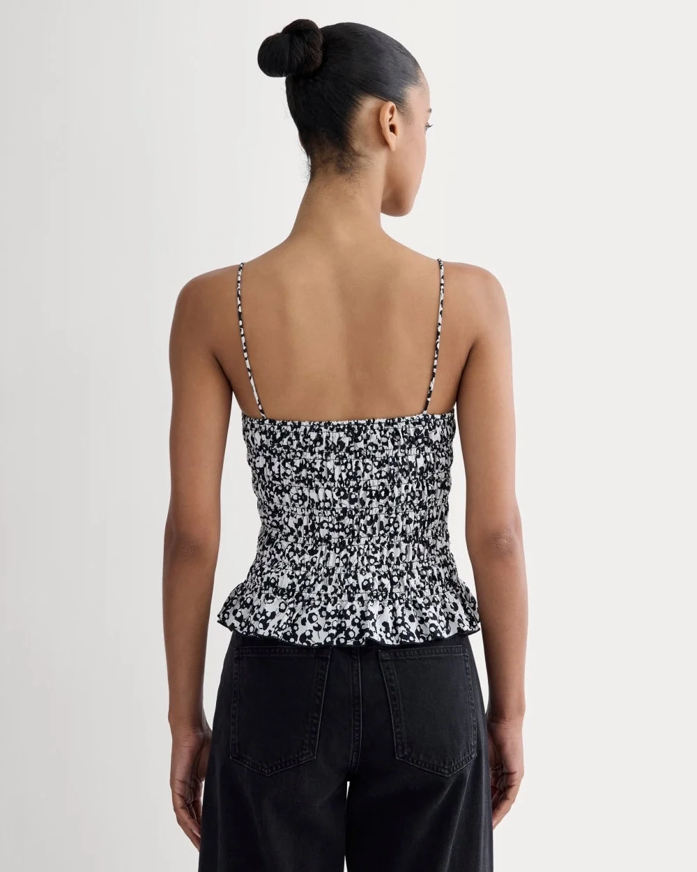 The Smocked Tank | Bone / Black Floral (4)
