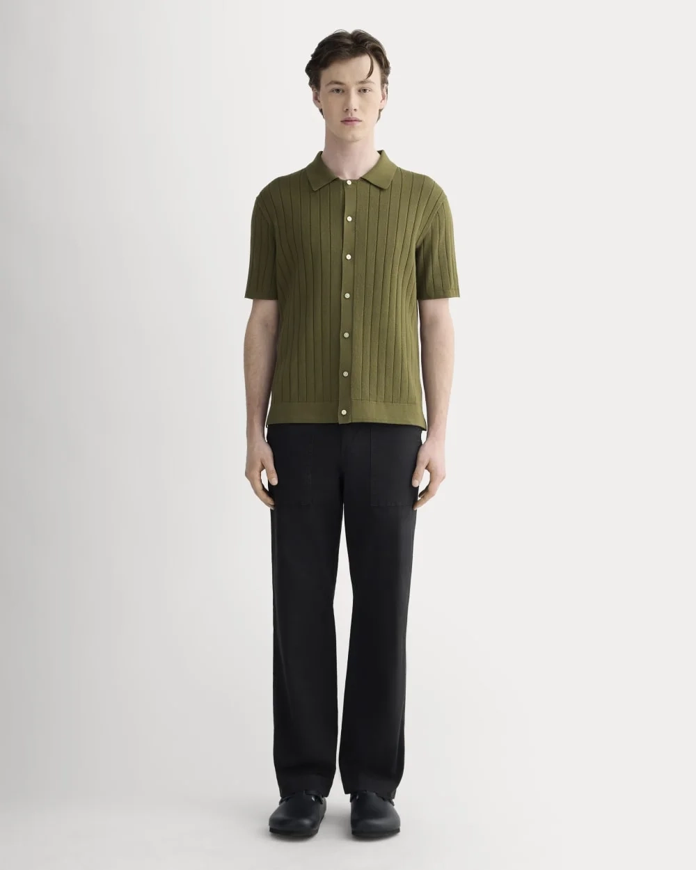 The No-Sweat Button-Down Polo | Olive (4)
