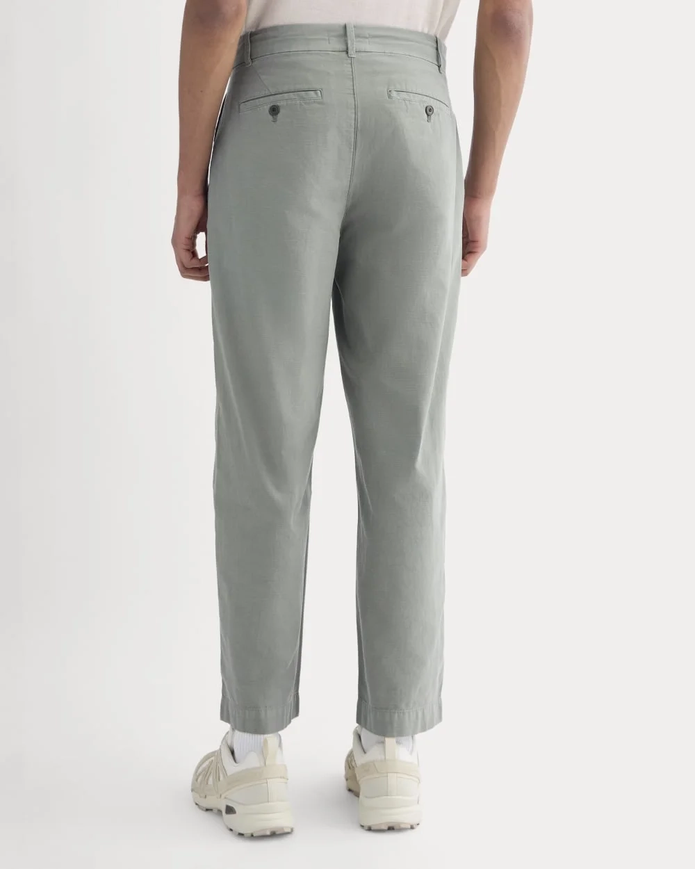 Cropped Slub Trouser | Agave Green (2)
