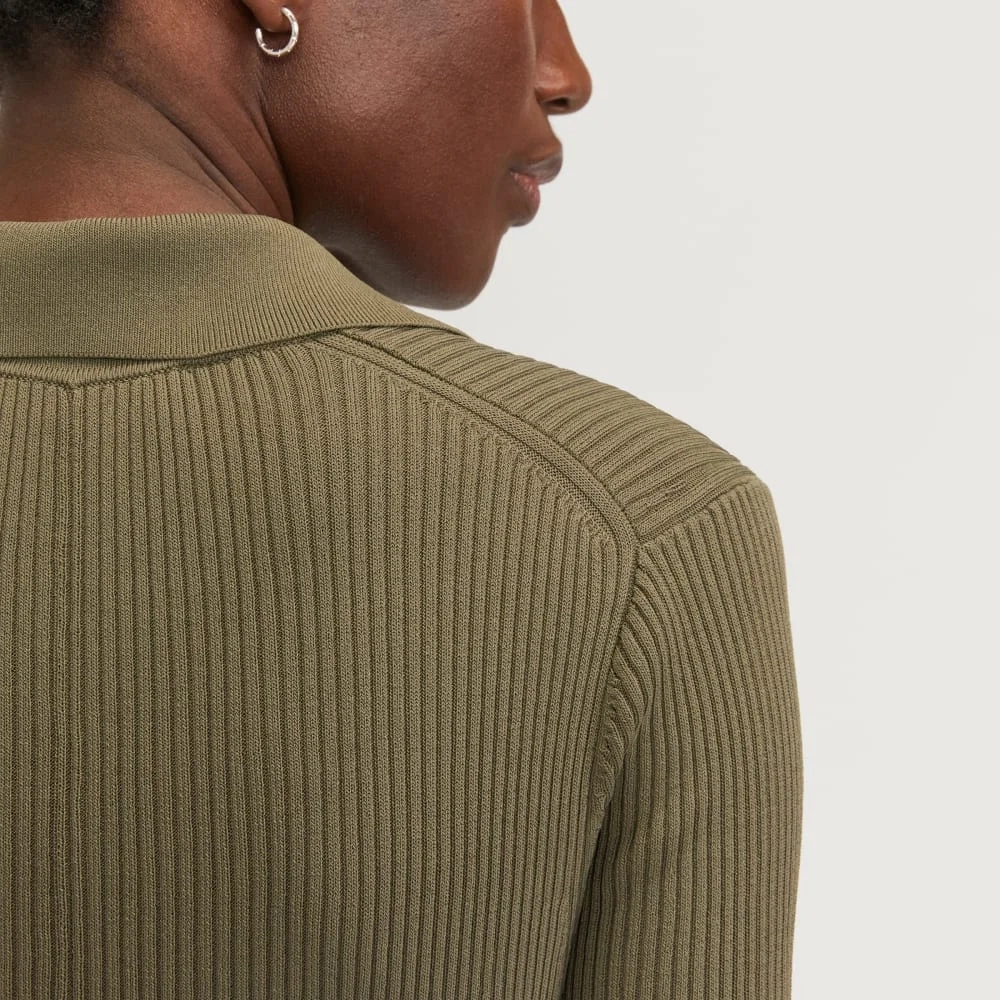 The Ribbed Short-Sleeve Polo Dress | Kalamata (4)