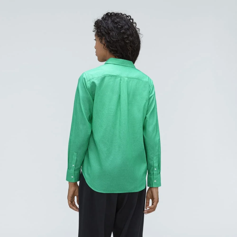 The Must-Have Shirt in Silky Cotton | Bright Jade / White (3)