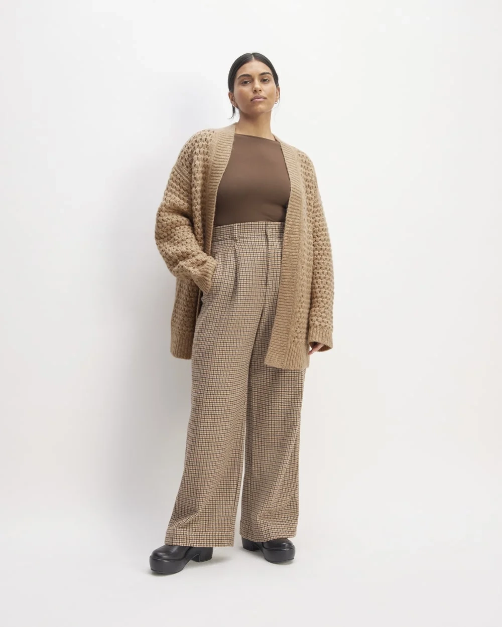 The Cloud Oversized Textured Cardigan | Tiger's Eye (5)