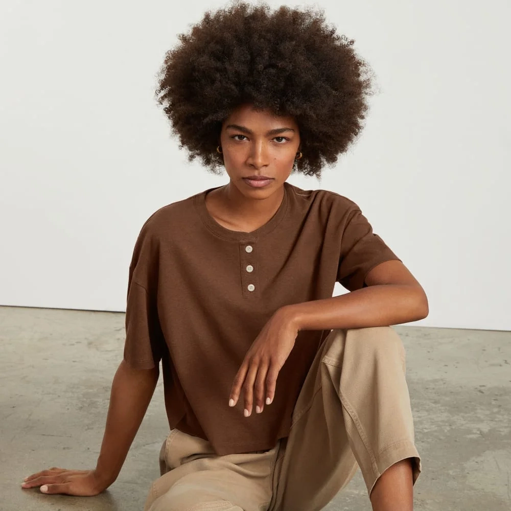 The Vintage Henley Hemp Tee | Espresso (5)