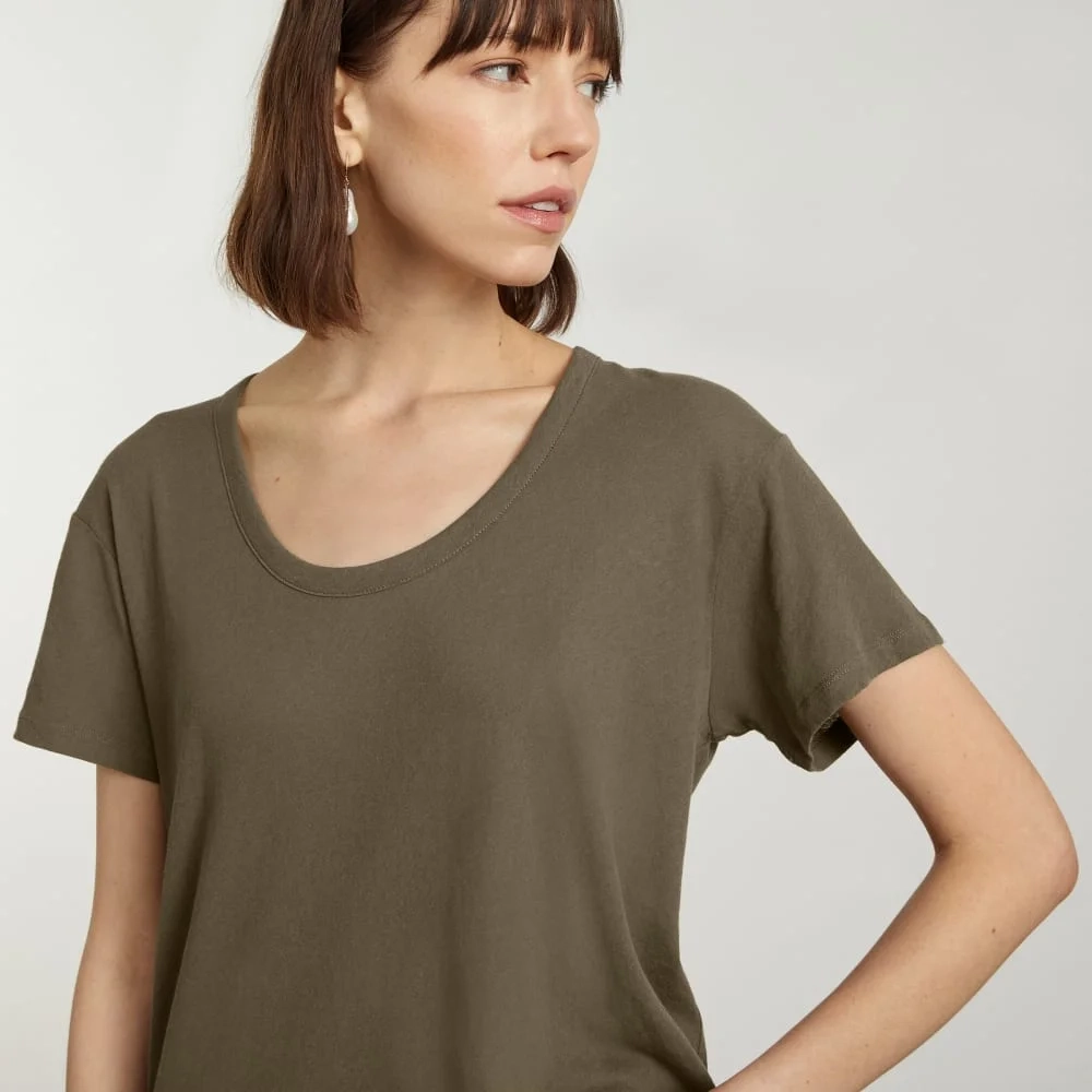 The Air Scoop-Neck Tee | Beech (4)
