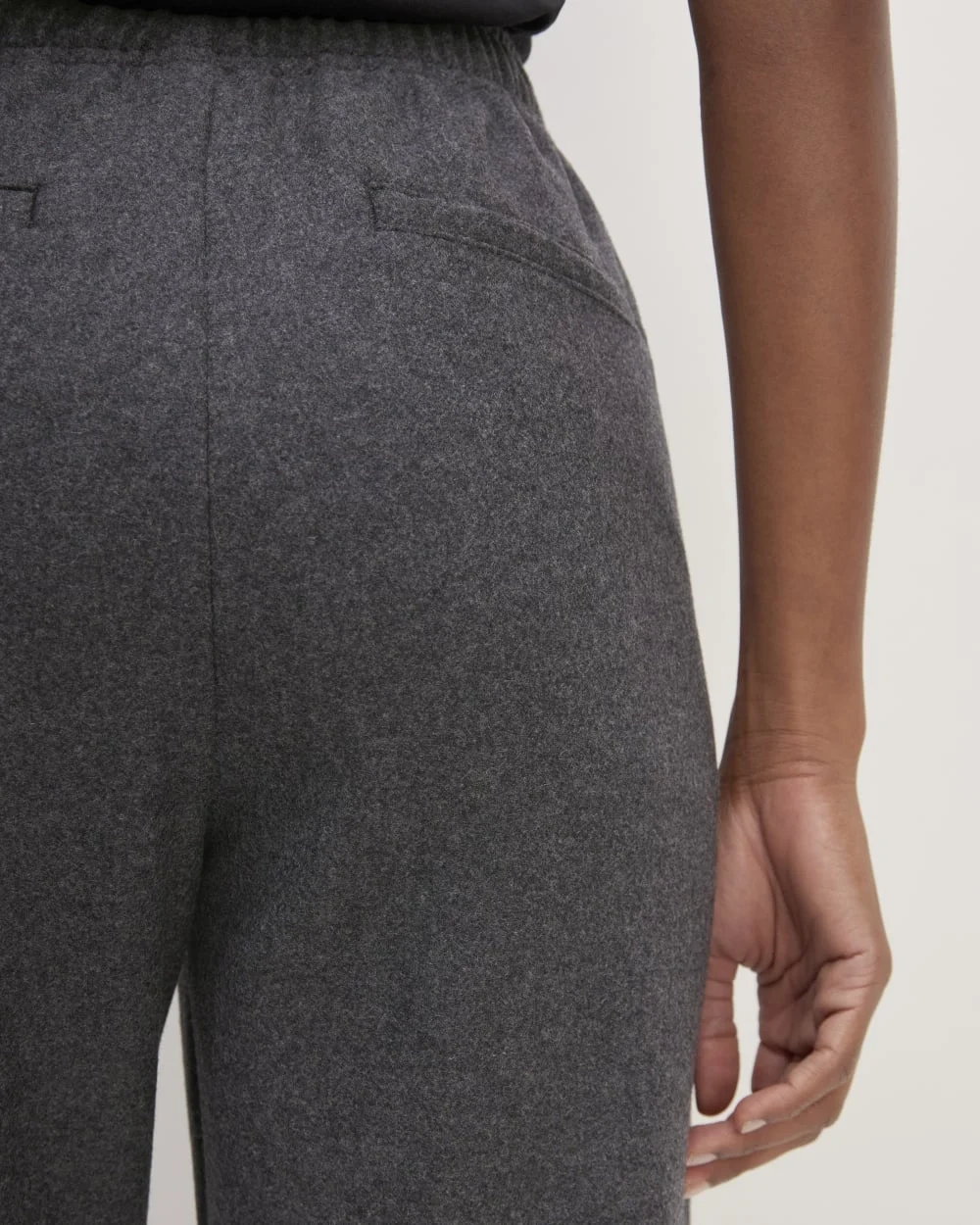The Wool Flannel Pull-On Pant | Heather Charcoal (4)