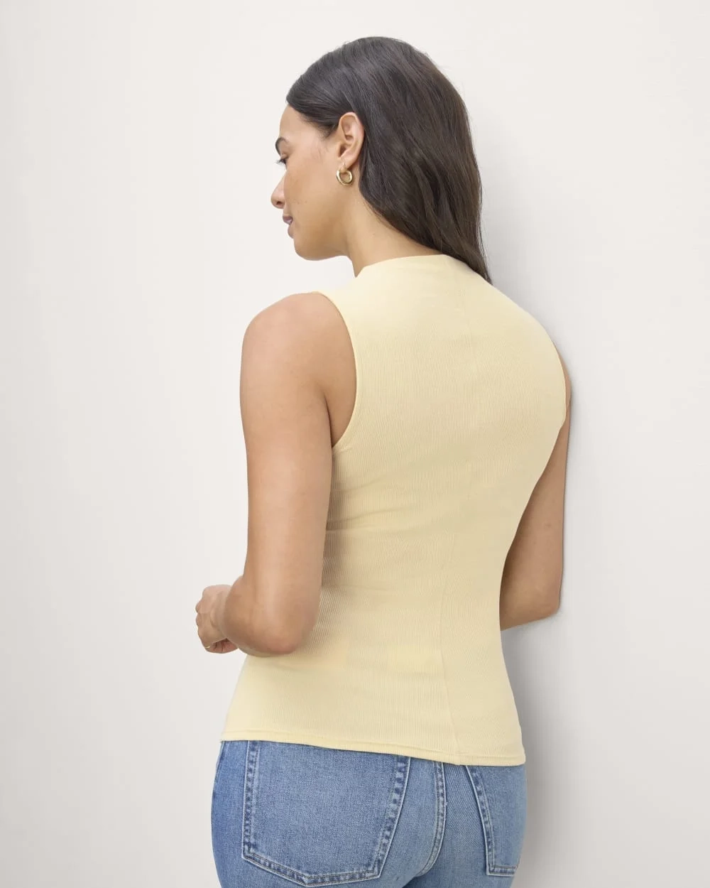 The Luxe Rib Funnel-Neck Tank | Parsnip (3)
