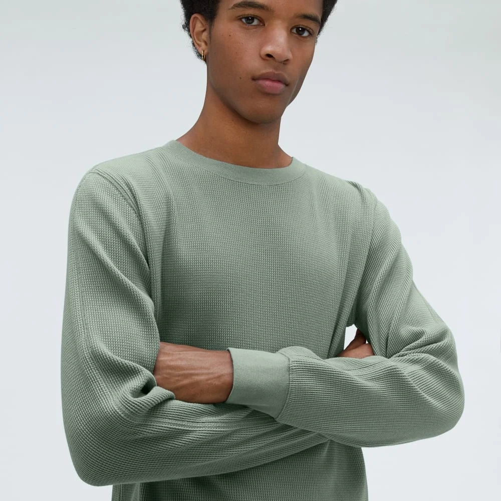 The Waffle Long-Sleeve Crew Tee | Lily Pad (3)