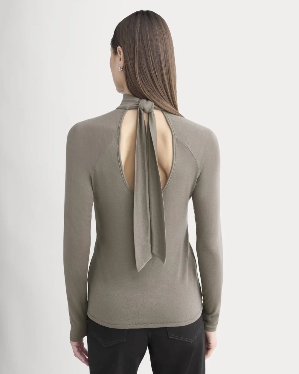 Tie-Neck Top in Butterluxe | Taupe (5)