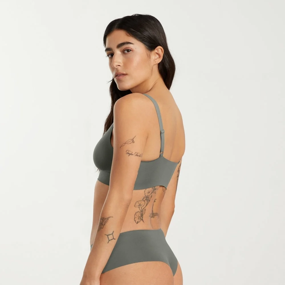 The Invisible High-Rise Thong | Pewter Green (2)