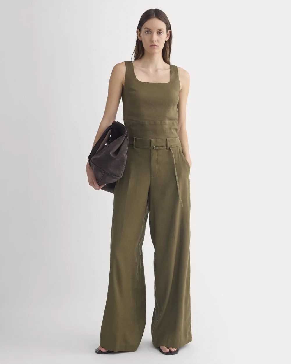 Square Tank in Stretch Linen | Beech (5)